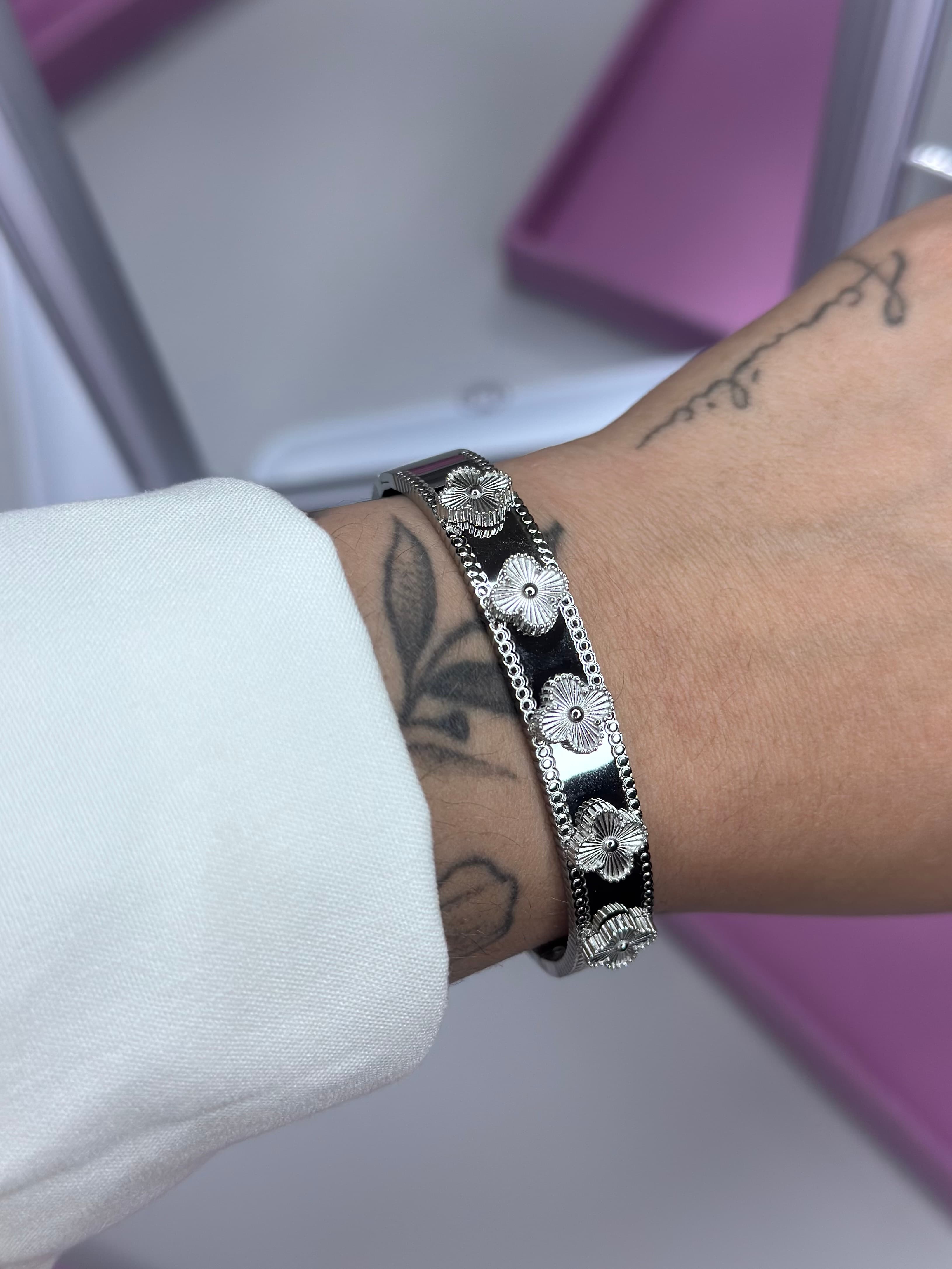 Bracelete Flor Prateado – Inspiração