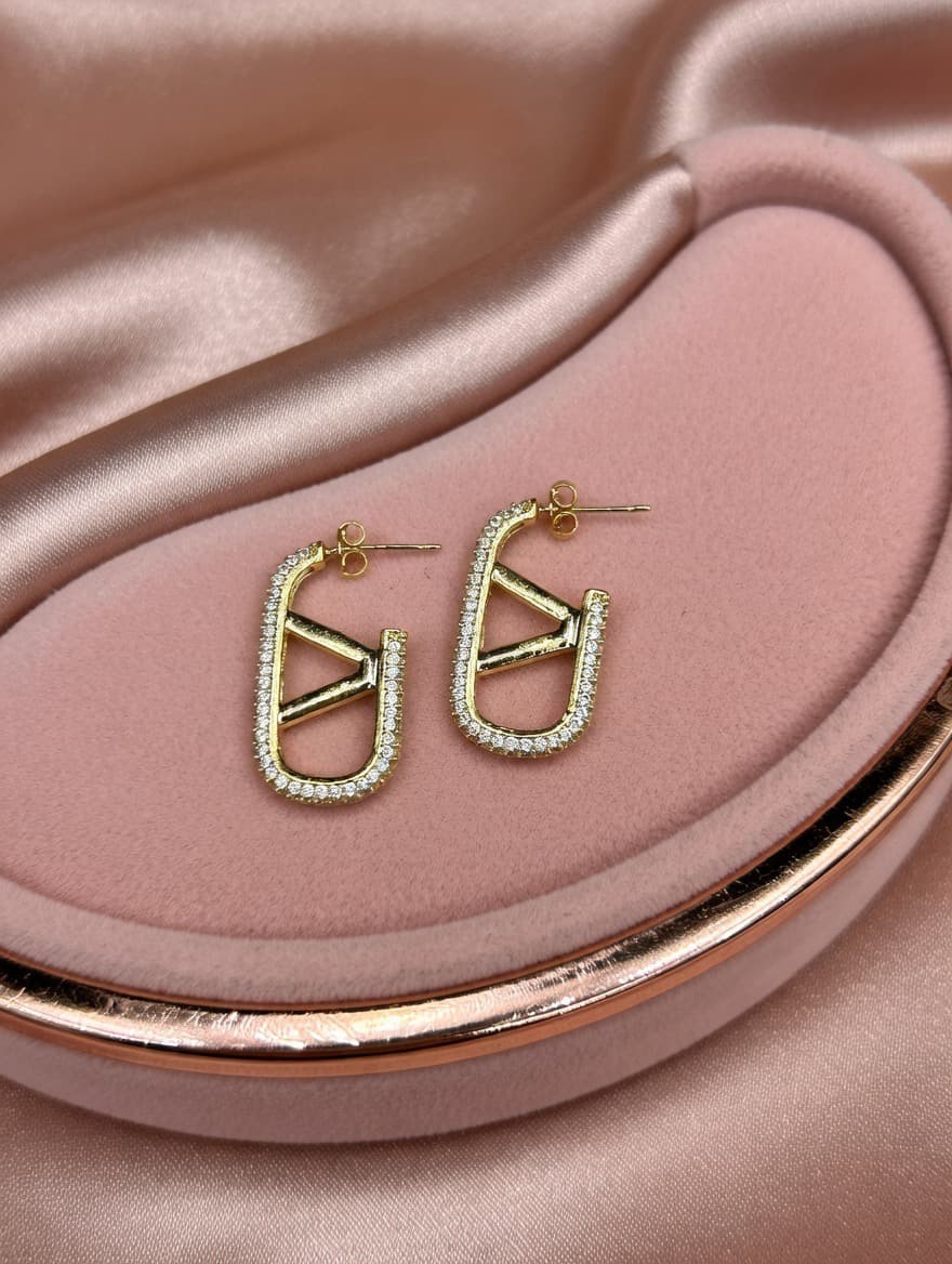 Brinco Inspiração Luxury Cravejado